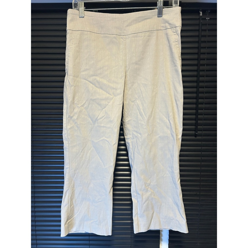Counterparts Pants Womens Size M Tan Cropped Stretch Casual Trousers 1219615HA